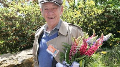 The actor Sir Ian McKellan pictured visiting this year’s show. Stephen Lock for the National