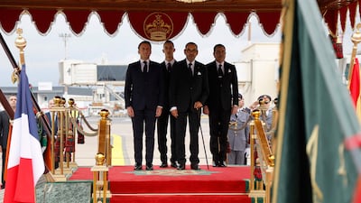 Mr Macron will stay in Morocco for three days. AFP