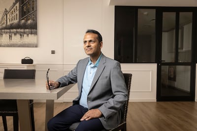 Harsh Garg at his home in Dubai. Antonie Robertson / The National