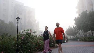 Out for a walk in Remraam, Dubai. Chris Whiteoak / The National