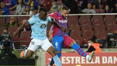 Memphis Depay – 8. Put his side ahead on 30 minutes, sweeping in a cross from Ousmane Dembele on the right. Also shot wide in a move which saw Celta defender Murillo sent off. AFP