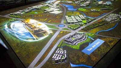 View of the audio-visual Presentation on Palava City. Subhash Sharma for The National