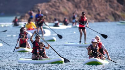 Participants could bring their own boards, or borrow them from Hatta Kayak