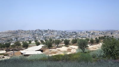 Bob Gramsma Facts on the ground, OI#17241 2017 Concrete, steel reinforcement, soil Photo by: Hamoudi Shehade. © The Palestinian Museum