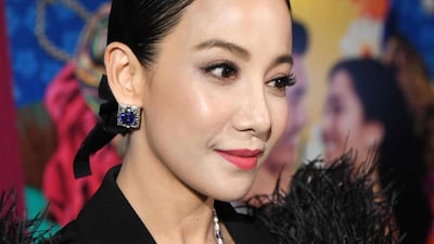 Actress Fiona Xie arrives at the film premiere of 'Crazy Rich Asians' at the Capitol Theatre in Singapore. Roslan Rahman / AFP
