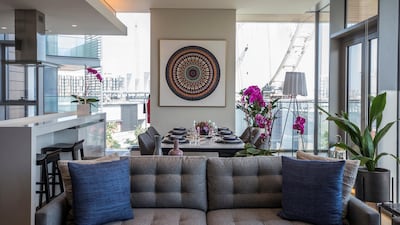 A view inside the three-bedroom show apartment. Leslie Pableo for The National