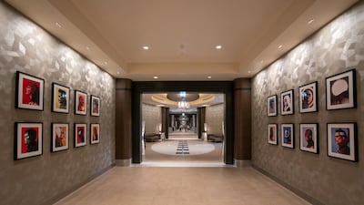 The lobby displaying artwork at Disney's Hotel New York - The Art of Marvel. Getty Images