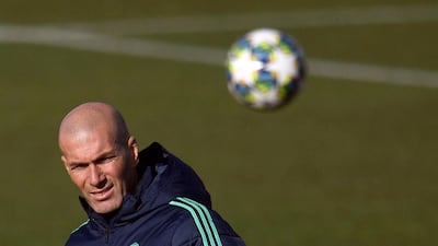 Real Madrid's French coach Zinedine Zidane. AFP