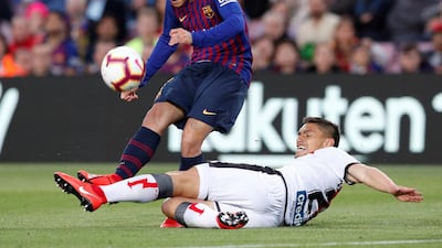 Barcelona's Philippe Coutinho shoots at goal. Reuters