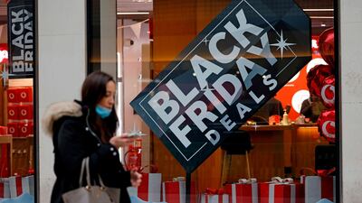 Black Friday sales in London in November 2020. AFP
