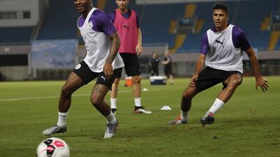 Raheem Sterling of Manchester City in action at a training session in Shanghai, China. All photos by Getty Images for Premier League