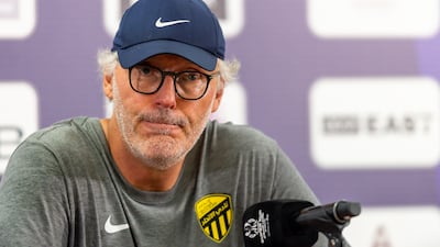 Laurent Blanc's SPL record with Al Ittihad read 29 wins, five draws and four losses from 38 matches in charge. Getty Images