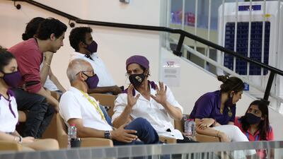 Shah Rukh Khan at the Sharjah Cricket Stadium on Monday. Sportzpics for BCCI