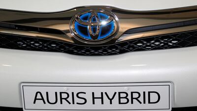 A Toyota Auris is displayed on show at the Toyota factory in Derby, central England. REUTERS/Darren Staples