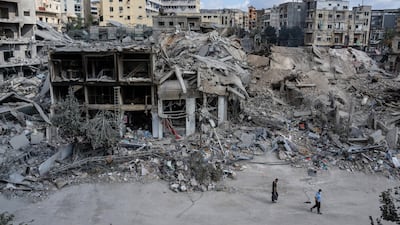 The aftermath of Israeli air strikes on Nabatieh, southern Lebanon. Getty Images