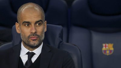 Bayern Munich manager Pep Guardiola, formerly of Barcelona, shown prior to Wednesday night's Champions League semi-final first leg. Alberto Estevez / EPA