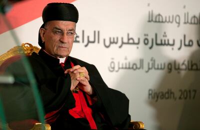 Bishara Al Rai, patriarch of the Maronite church, has also supported Lebanon’s protest movement. Reuters