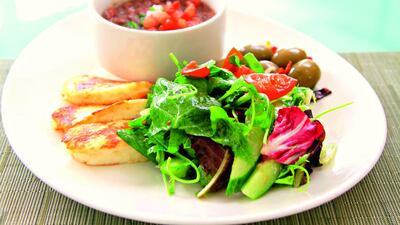 Arabian breakfast. Courtesy The Farm