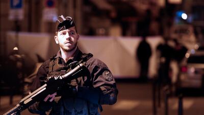 French police are on alert after a man stabbed several people in Paris on May 12, 2918, in a suspected terror attack. Etienne Laurent / EPA