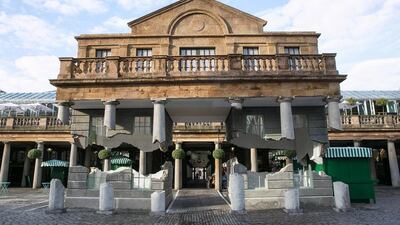 Take my lightning but don’t steal my thunder is the latest mind-bending artwork by innovative British artist Alex Chinneck, and is on display on Covent Garden’s East Piazza until 24th October.
