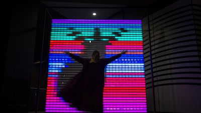 Felipe Prado's 'Picto Sender Machine', 2018. Noor Riyadh 2021