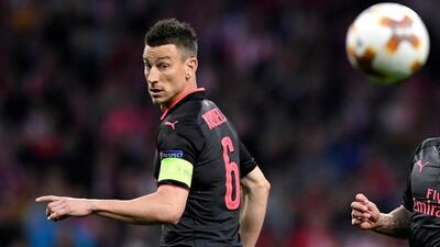 Laurent Koscielny has one year remaning on his Arsenal contract. AFP