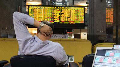 The Abu Dhabi Securities Exchange General Index fell 2.3 per cent to 4,869.57. Mona Al Marzooqi / The National