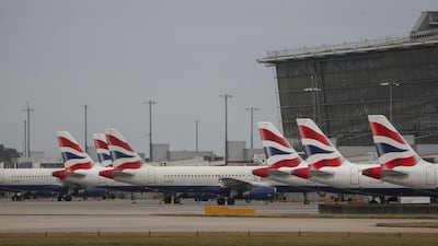 More than 1,600 departures and arrivals were affected by the British Airways pilot strike on Monday. Bloomberg