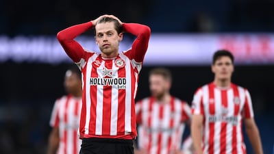 Mathias Jensen, 6 - Tested Ederson with a thumping effort before the offside flag went up belatedly to ease his disappointment. It was a reminder to City that they were in a game though. Getty Images