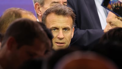 French President Emmanuel Macron has shot back at US President Donald Trump's criticism while in South Korea. Getty Images