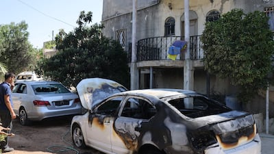 The aftermath of overnight settler violence in the occupied West Bank. AFP