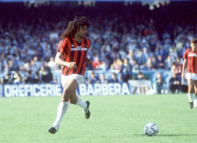Ruud Gullit during his playing days with AC Milan. Photo: AC Milan