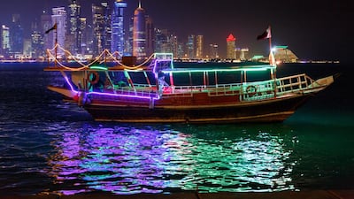 Above, the Doha Corniche, a waterfront promenade at Doha Bay. Matthew Ashton / AMA via Getty Images