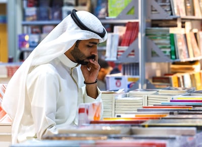 Abu Dhabi International Book Fair brings publishers and readers together at Adnec. Victor Besa / The National