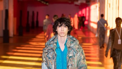 For autumn / winter 2021, Etro covers a tracksuit in traditional Indian buta patterns. Courtesy Etro
