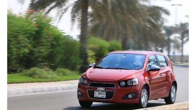 The Chevrolet Sonic is aimed at the UAE's more youthful drivers but, with its pricepoint, it's likely to appeal to a wider consumer base. Ravindranath K / The National