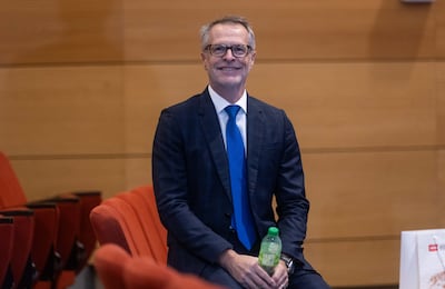 Francois de Bie, chief commercial officer at Emirates Biotech, is promoting the use of compost. Ruel Pableo for The National