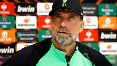Liverpool manager Jurgen Klopp during a press conference at Anfield on Wednesday, October 4. PA