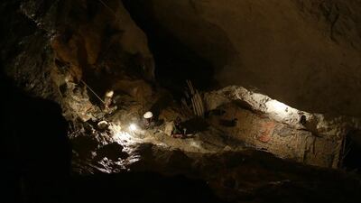 Workers set-up handmade dynamite inside a ruby mine in Mogok. Unscrupulous mining by joint ventures with the Myanmar government, using heavy machinery, has left the town with dumps and craters. Soe Zeya Tun / Myanmar