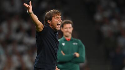Tottenham manager Antonio Conte watches the action. Getty