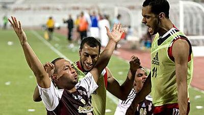 Al Wahda have retained the services of Fernando Baiano, left, the prolific Brazilian who fired them to a fourth domestic league title last season.