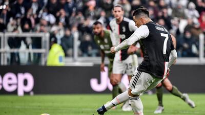 Cristiano Ronaldo scores his second. AP