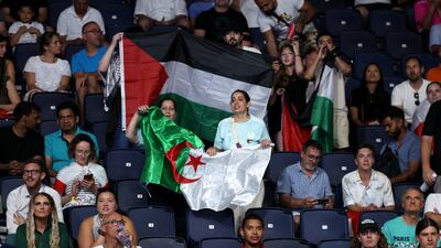 Fans of Team Algeria show their support. Getty Images