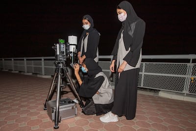 School pupils in Sharjah learn about astronomy and space science as part of the Sharjah Educational Council programme to develop young talent. Photo: Sharjah Educational Council