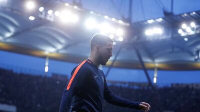 Eden Hazard was a substitute in Chelsea's draw at Eintracht Frankfurt in the Europa League. Action Images via Reuters