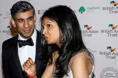 Rishi Sunak and his wife Akshata Murty initially refused to change her tax residency status. Reuters