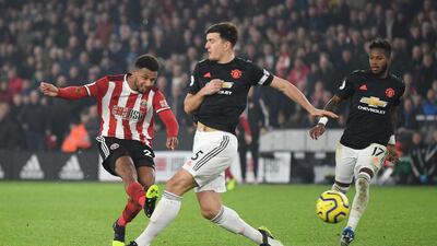 Lys Mousset of Sheffield United scores his sides second goal. Getty