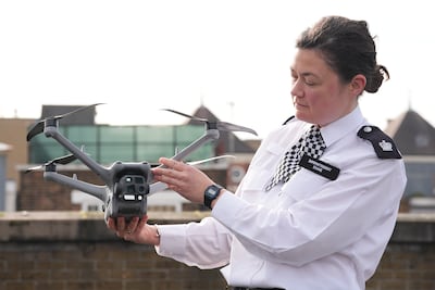 Met Police are to use drones to combat crime in London. PA