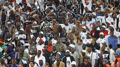 TP Mazembe supporters shown during the 2010 Club World Cup in Abu Dhabi. Ali Haider / EPA / December 14, 2010