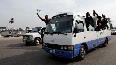 Protester gathered at Lekki Toll Gate in Lagos last year to register their anger over police brutality in the country. Reuters
